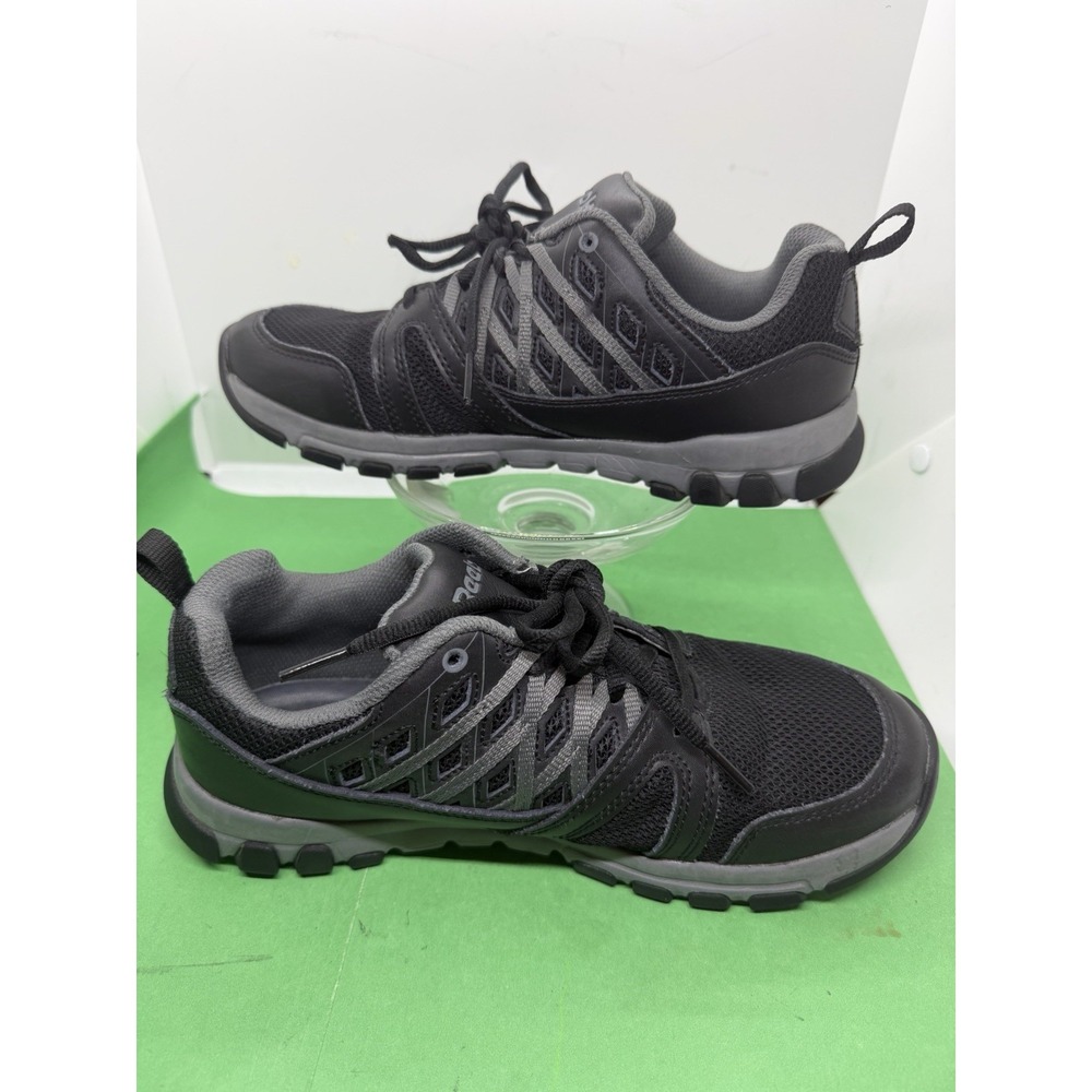 Reebok SubLite Mens 7.5 Black Gray Steel Safety Toe Work Sneakers RB4015